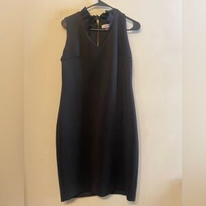 Calvin Klein Ruffle collar sheath dress